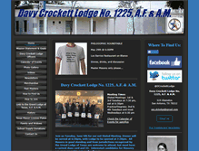 Tablet Screenshot of davycrockettlodge.com